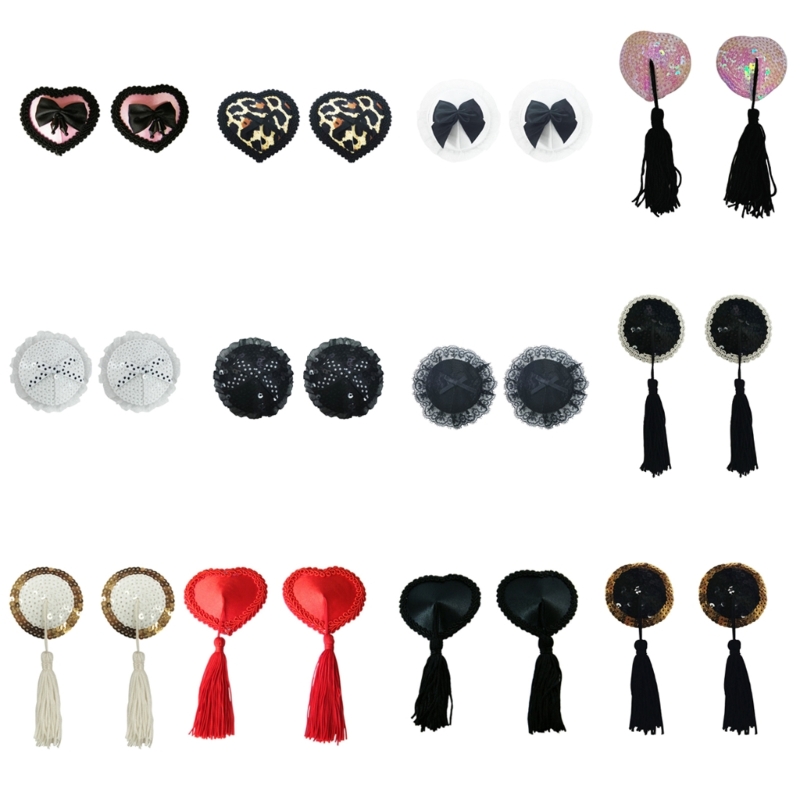 Women Sequins Tassels Pasties  - Nipple Cover Pasties review and price