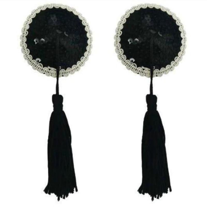 Women Sequins Tassels Pasties  - Nipple Cover Pasties review and price